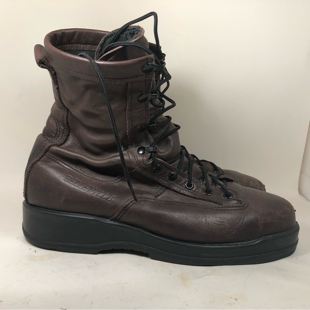 Belleville 330ST Men’s Leather Steel Toe Flight Boots US Navy Brown Size 10.5 W